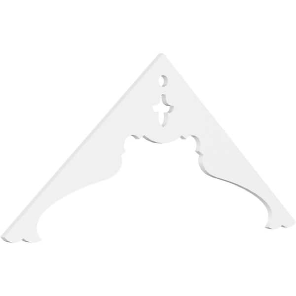 Ekena Millwork 1 in. x 72 in. x 30 in. (10/12) Pitch Heath Gable Pediment Architectural Grade PVC Moulding