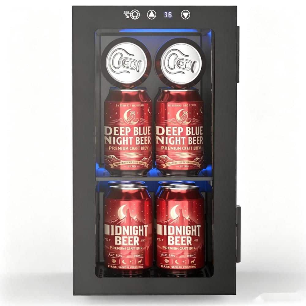 8.86 in. single Zone 15-Cans Countertop Beverage Cooler for Home Dorm Office in Black price history on PriceWatchPro