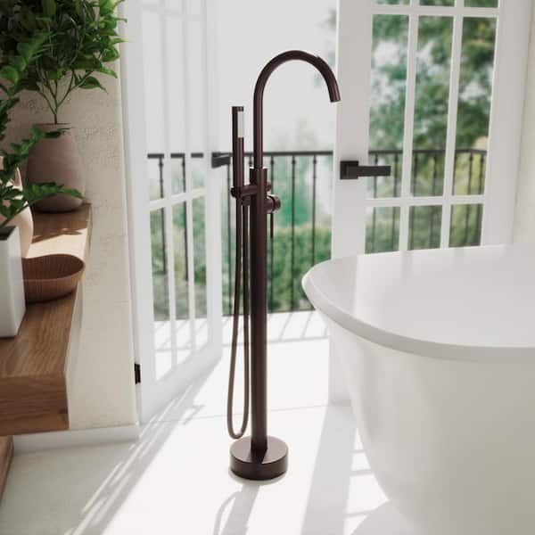 Havana Single-Handle Freestanding Tub Faucet with Handshower in Oil Rubbed Bronze