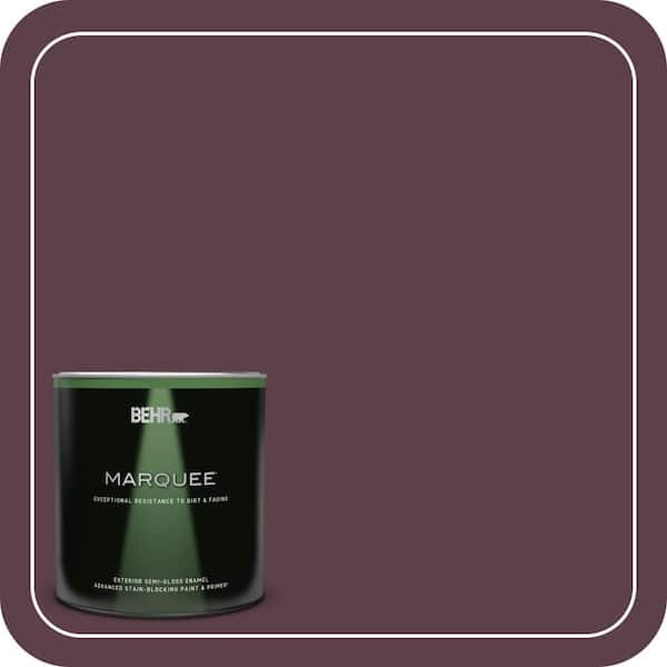 BEHR MARQUEE 1 qt. #QE-63 Napa Wine Semi-Gloss Enamel Exterior Paint & Primer