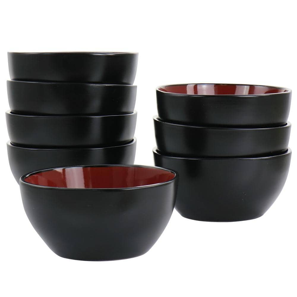 GIBSON HOME 20 fl. oz. Assorted Colors Stoneware 6 in. Cereal Bowl (Set of  8) 985119210M - The Home Depot