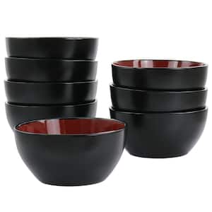 Crock-pot 30oz Artisan Stoneware Soup Bowl w/ Handles, 2 Pack, Red Gradient