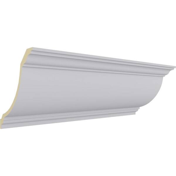 Ekena Millwork 11-7/8 in. x 11-7/8 in. x 94-1/2 in. Polyurethane Claremont Crown Moulding