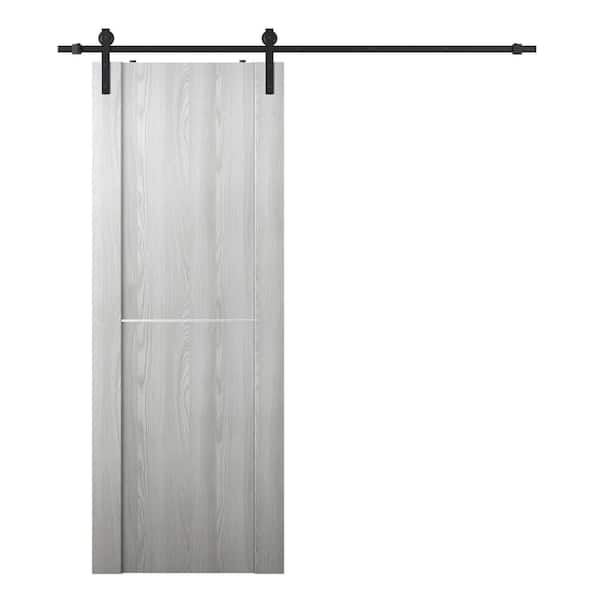 Belldinni Vona 28 in. x 80 in. Ribeira Ash Composite Core Wood Sliding Barn Door with Hardware Kit