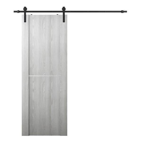 Belldinni Vona 18 in. x 80 in. Ribeira Ash Composite Core Wood Sliding Barn Door with Hardware Kit