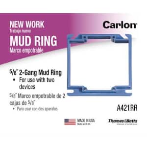 2-Gang 5/8 in. PVC ENT Box Mud Ring