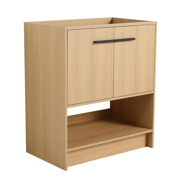 Marigold 29.33 in. W Modern Freestanding Bath Vanity Cabinet without Top in Oak with 2 Doors
