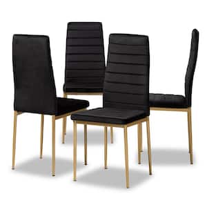 Armand Black and Gold Dining Chair (Set of 4)