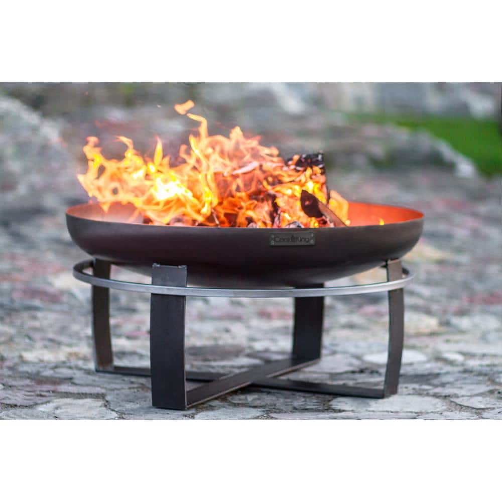 Cook King 31.5" Black Steel Round Wood Burning Fire Pit