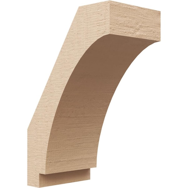 Ekena Millwork 5 in. x 12 in. x 8 in. Imperial Rough Cedar Woodgrain Timberthane Polyurethane Knee Brace, Primed