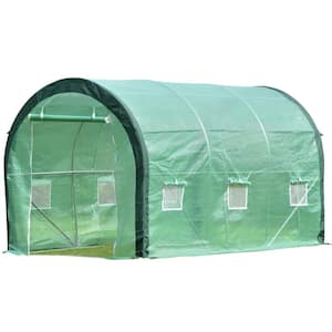  VEVOR Pop Up Greenhouse, 8 x 6 x 7.5 ft Pop-up Green House,  Set Up in Minutes, High Strength PE Cover with Doors & Windows and  Powder-Coated Steel Frame, Suitable