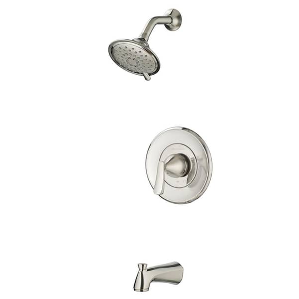 Chatfield Single-Handle 3-Spray Tub and Shower Faucet and Two 8 in. Widespread Bathroom Faucet Set in Brushed Nickel