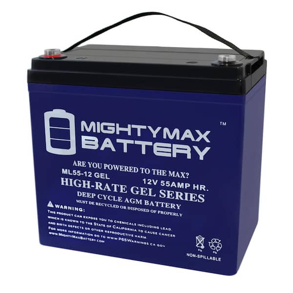MaxLink lead acid battery AGM 12V 55Ah, M6