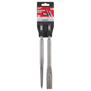 10 in. SDS Plus Demo Bull Point Chisel and 10 in. SDS Plus Steel Flat Chisel (2-Pack)