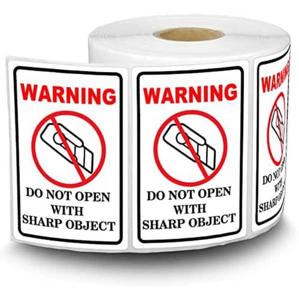 Unbranded Do Not Open w/Sharp Object Warning Labels 2 x 3 in. 300 Pcs Special Handling Shipping Stickers for Packages and Pallets