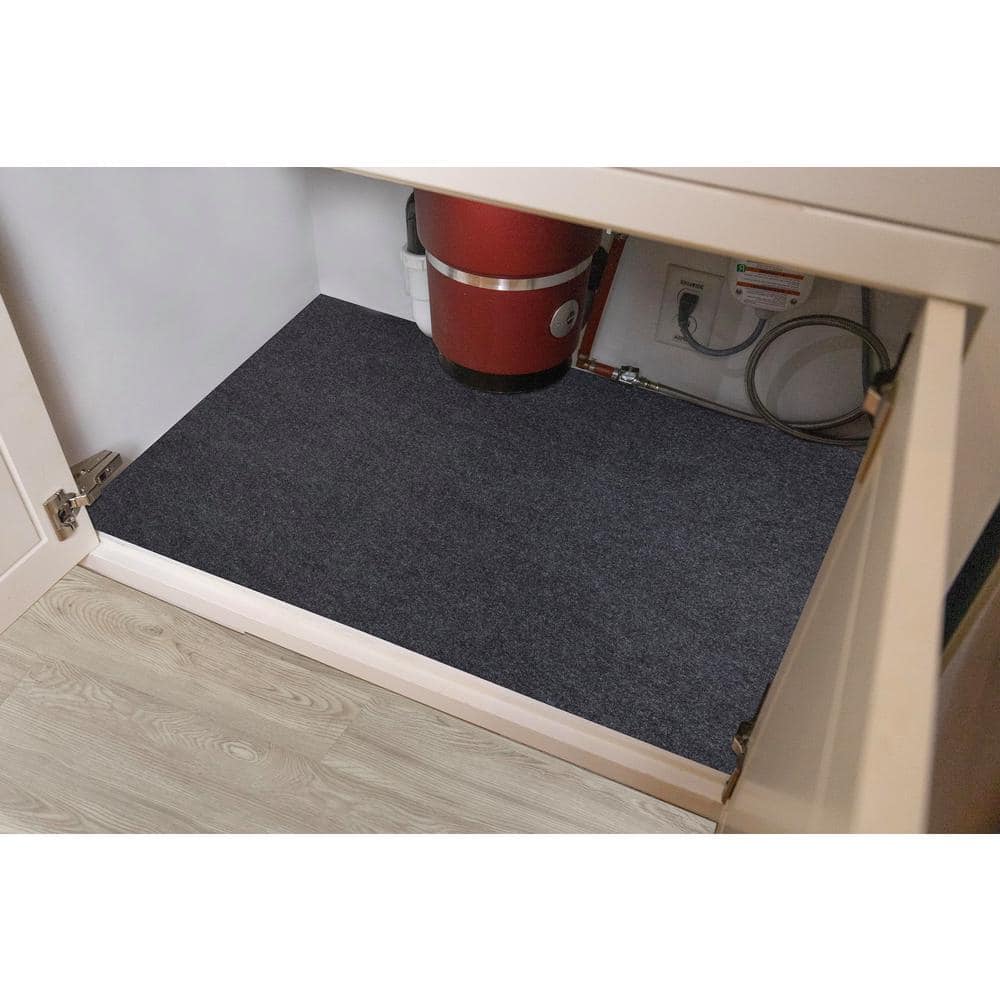 Charcoal 24" x 59" Waterproof Under Sink Cabinet Mat