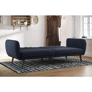 Brittany Navy Linen Convertible Futon