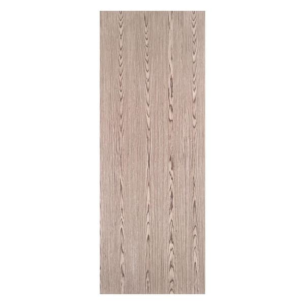 18 in. x 92 1/2 in. Prefinished Solid Core Dark Oak Natural Wood Veneer Interior Door Slab