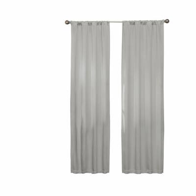 Grey Woven Thermal Blackout Curtain - 37 in. W x 84 in. L