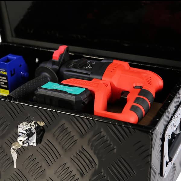 8 Gal. 20 in. W x 11 in. D x 9 in. H Black Aluminum Tool
