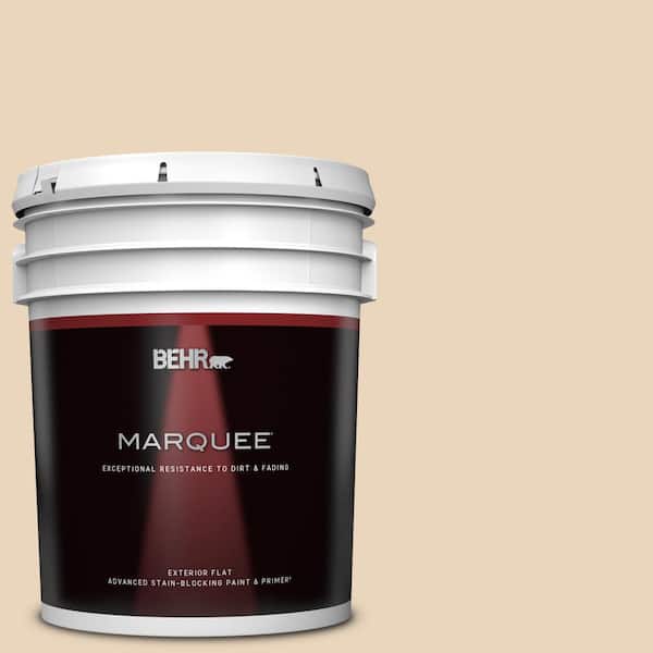 BEHR MARQUEE 5 gal. #N280-2 Writers Parchment Flat Exterior Paint & Primer