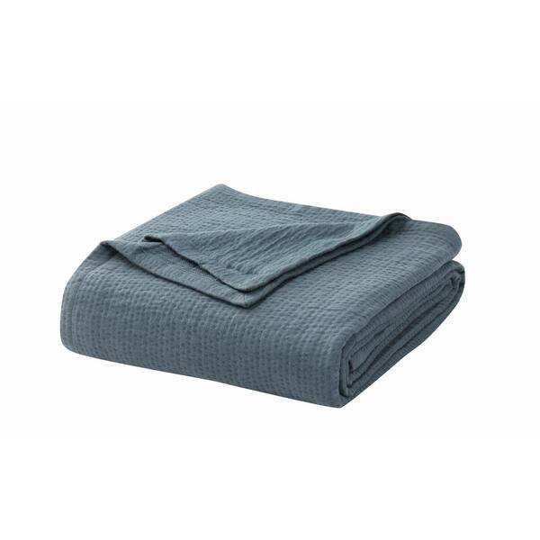 Truly Soft Matelasse Organic Cotton Twin XL Blanket in Storm