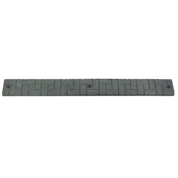 48 in. x 3 in. x 5 in. Gray Curb Rubber Edging (4-Pack)