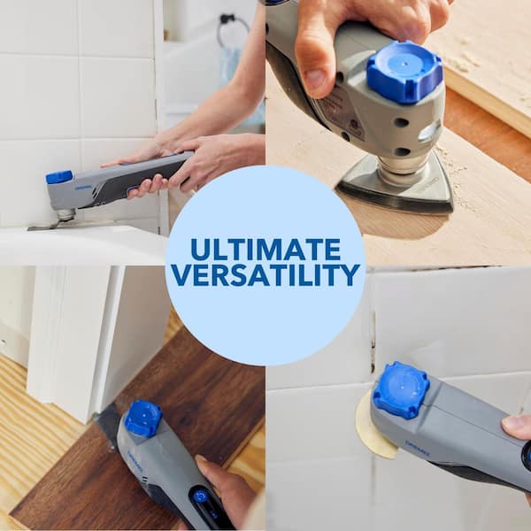 Dremel - Blueprint 12-Volt Brushless Cordless Oscillating Multi-Tool with Battery and Charger Included w/ Blade and Accessory Kit
