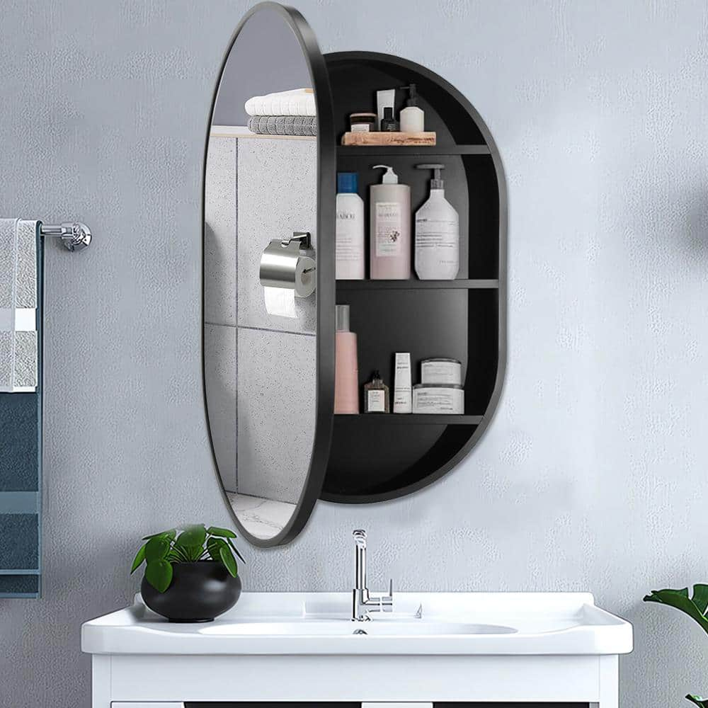 Metro Oval 21 1/4 x 31 1/4 Recess Mount Medicine Cabinet - Luxury Bath  Collection