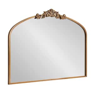 Arendahl 36.00 in. W x 28.50 in. H Arch Metal Gold Framed Traditional Wall Mirror