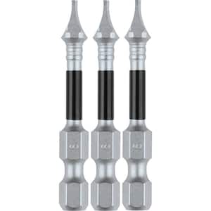 Impact XPS #8 Slotted 2 in. Power Bit (3-Pack)