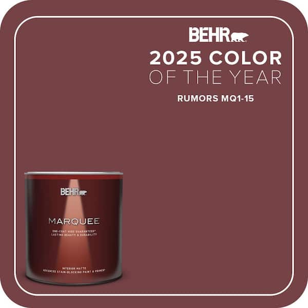 BEHR MARQUEE 1 qt. #MQ1-15 Rumors One-Coat Hide Matte Interior Paint & Primer
