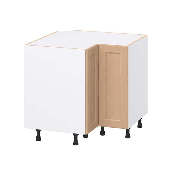 Lakewood Sugar Cookie Shaker Assembled Lazy Susan Base Corner Kitchen Cabinet (36 in. W x 34.5 in. H x 24 in. D)