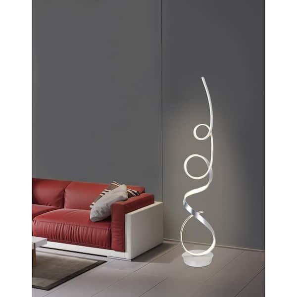 Mozart 63 in. Anodize Aluminium Unique Modern Integrated LED Floor Lamp