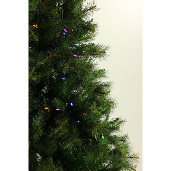Fraser Hill Farm 6.5 ft. Pine Valley Flocked Artificial Christmas Tree, w/  Smart Multi-Color Clear LED Lights, Remote, Easy Connect FFPV065-6SN - The  Home Depot