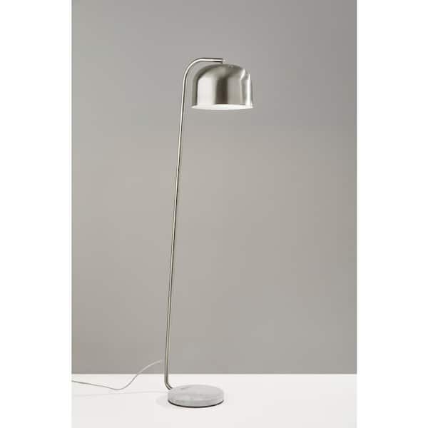 Adesso Cora 60 In H Brushed Steel Floor Lamp 3511 22 The Home Depot Brushed Steel Floor Lamp 3511, Cora Floor Lamp