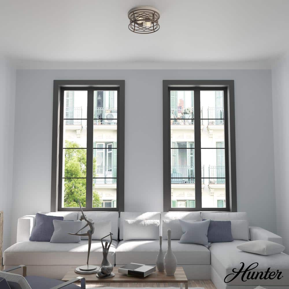 Langwood Onyx Bengal Aluminum 2-Light LED Flush Mount