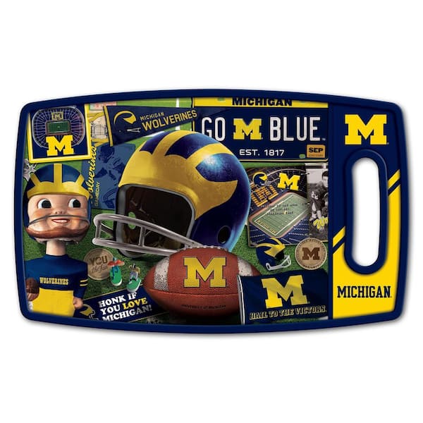 NCAA Michigan Wolverines Retro Series Polypropyene Cutting Board