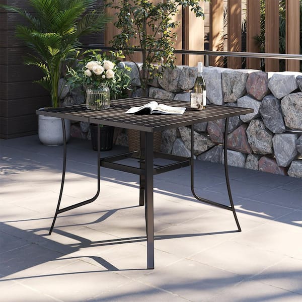 36 inch patio table umbrella in. Aluminum Dining for 4, 1.97" Hole, Black duty slats with premium paint of wood grain which is easy to clean and will stand up to the elements very well Patio Store. Woodard Wyatt Aluminum