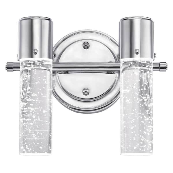 Westinghouse Cava 15-Watt Chrome Integrated LED Wall Mount Bath Light