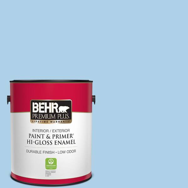 BEHR PREMIUM PLUS 1 gal. 560A3 Utah Sky HiGloss Enamel Interior