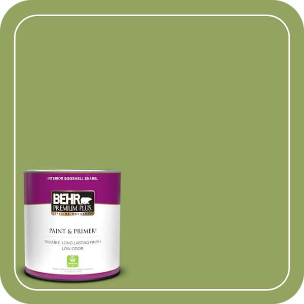 BEHR PREMIUM PLUS 1 qt. Home Decorators Collection #HDC-MD-15 Zesty Apple Eggshell Enamel Low Odor Interior Paint & Primer