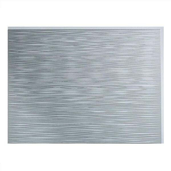 Fasade - 18.25 in. x 24.25 in. Argent Silver Ripples PVC Decorative Backsplash Panel