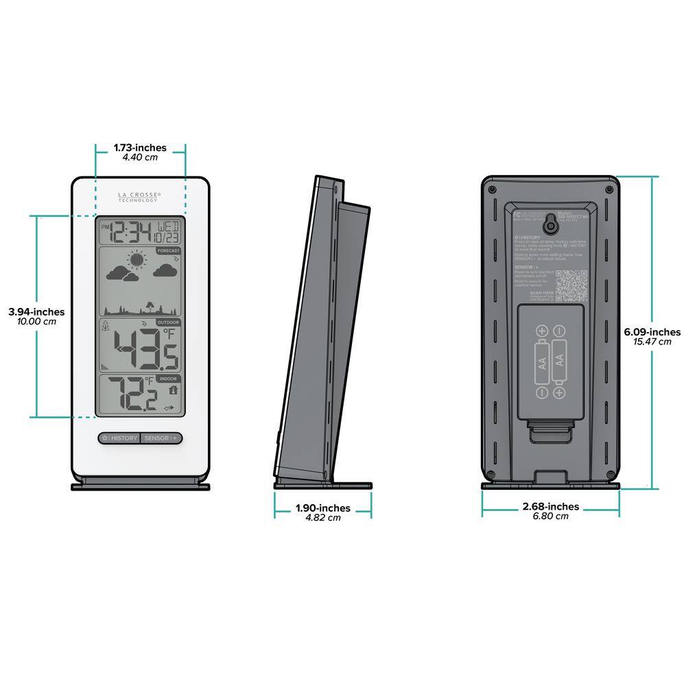 Wireless White Digital Weather Forecast Station