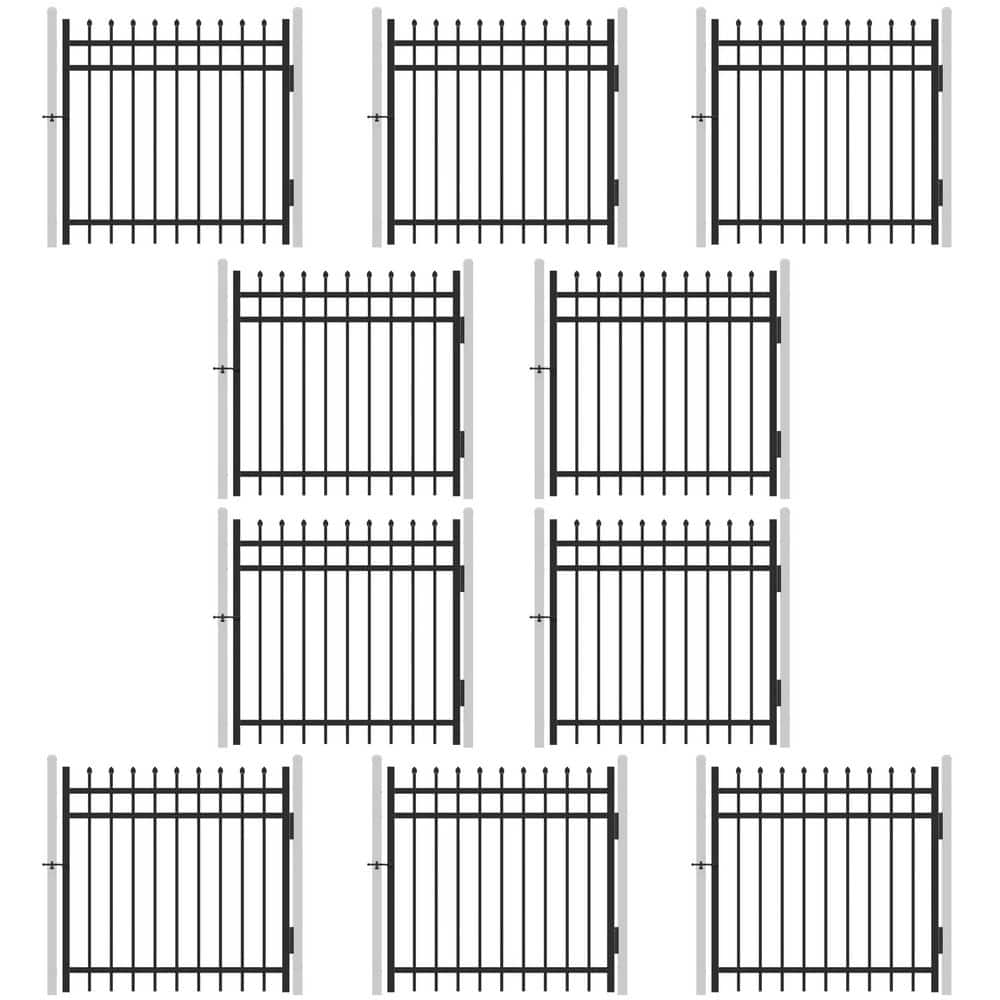 4 ft. x 4 ft. Pointed Pinnacle Anti-Rust Metal Fence Gate, Decorative Garden Gate (Pack of 10) price history on PriceWatchPro