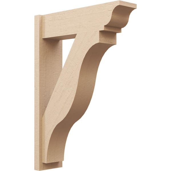 Ekena Millwork 8 in. x 40 in. x 28 in. Funston Traditional Rough Cedar Woodgrain Timberthane Polyurethane Outlooker, Primed Tan