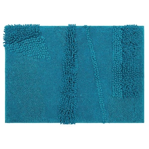 Composition Fiesta Teal 17 in. x 24 in. Cotton Bath Mat