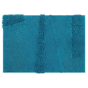 Composition Fiesta Teal 27 in. x 45 in. Cotton Bath Mat