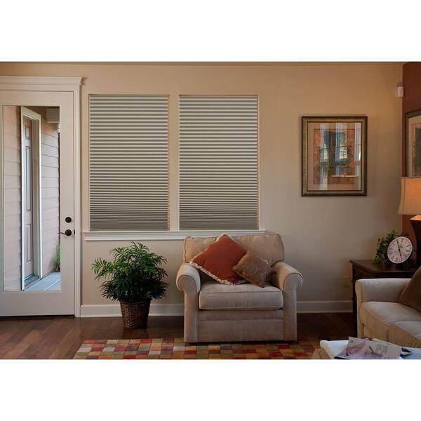 Redi Shade Trim-at-Home Easy Lift Natural 9/16 in. Cordless Blackout Cellular Shade - 36 in. W x 64 in. L