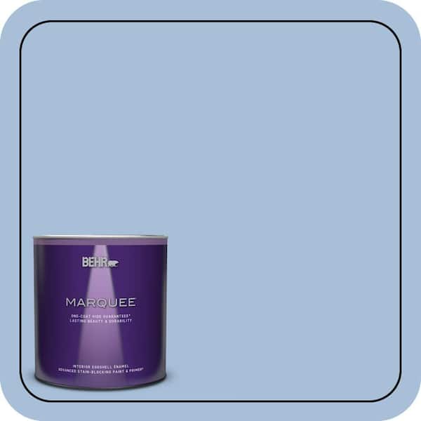 BEHR MARQUEE 1 qt. #580D-4 Skysail Blue Eggshell Enamel Interior Paint & Primer